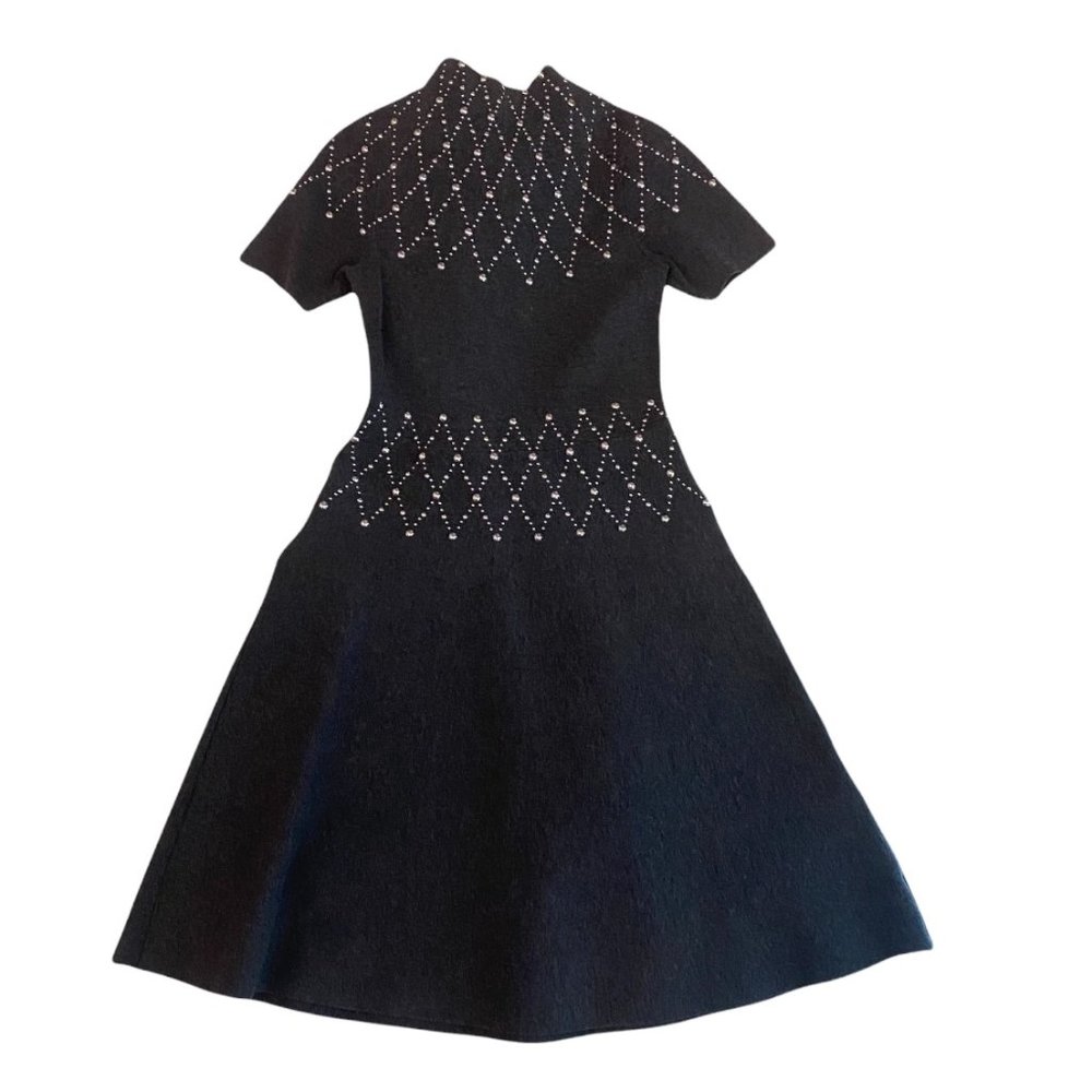 Sandro Grey Beaded Dress